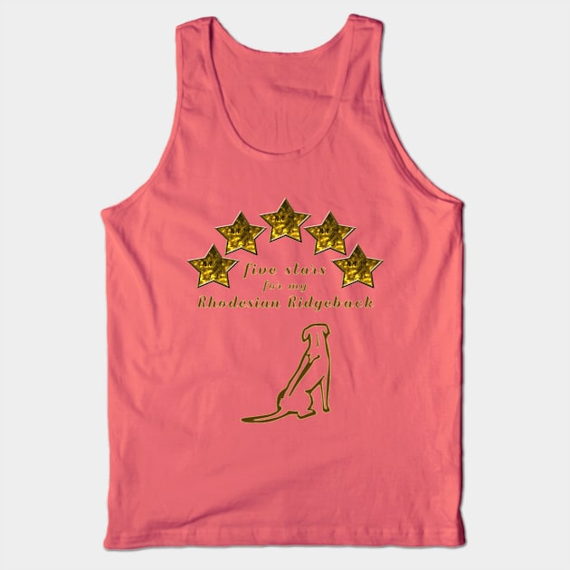 Rhodesian Ridgeback Five Stars Tank Top by DePit DeSign